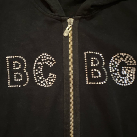 Vintage Y2K BCBG Bedazzled Zip Up Hoodie - Picture 2 of 7